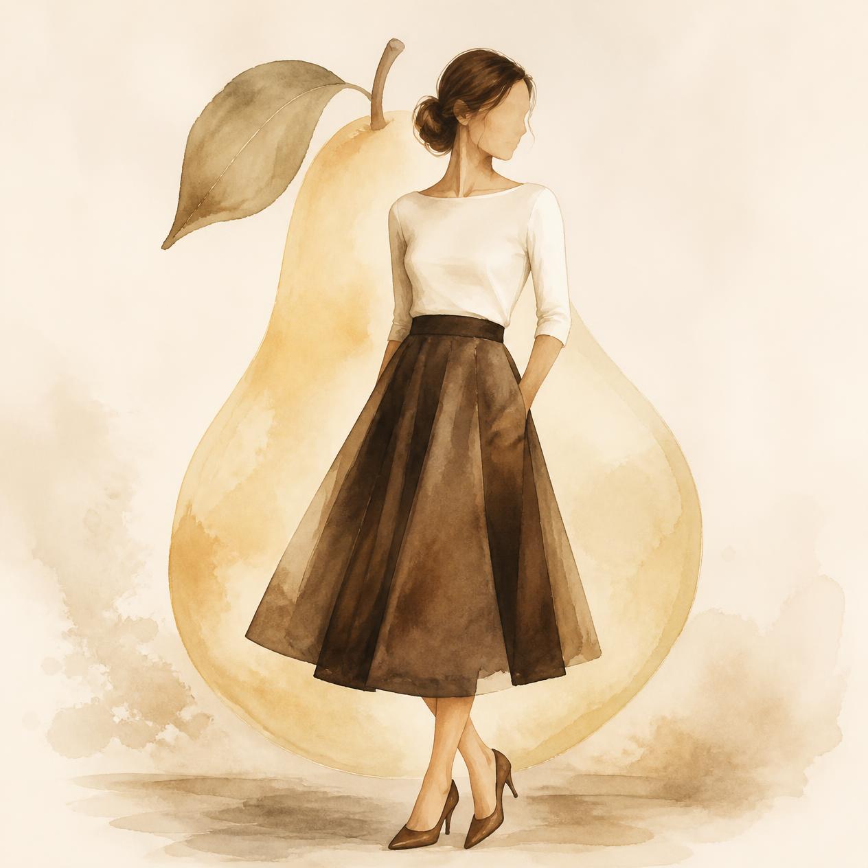 Pear body shape illustration