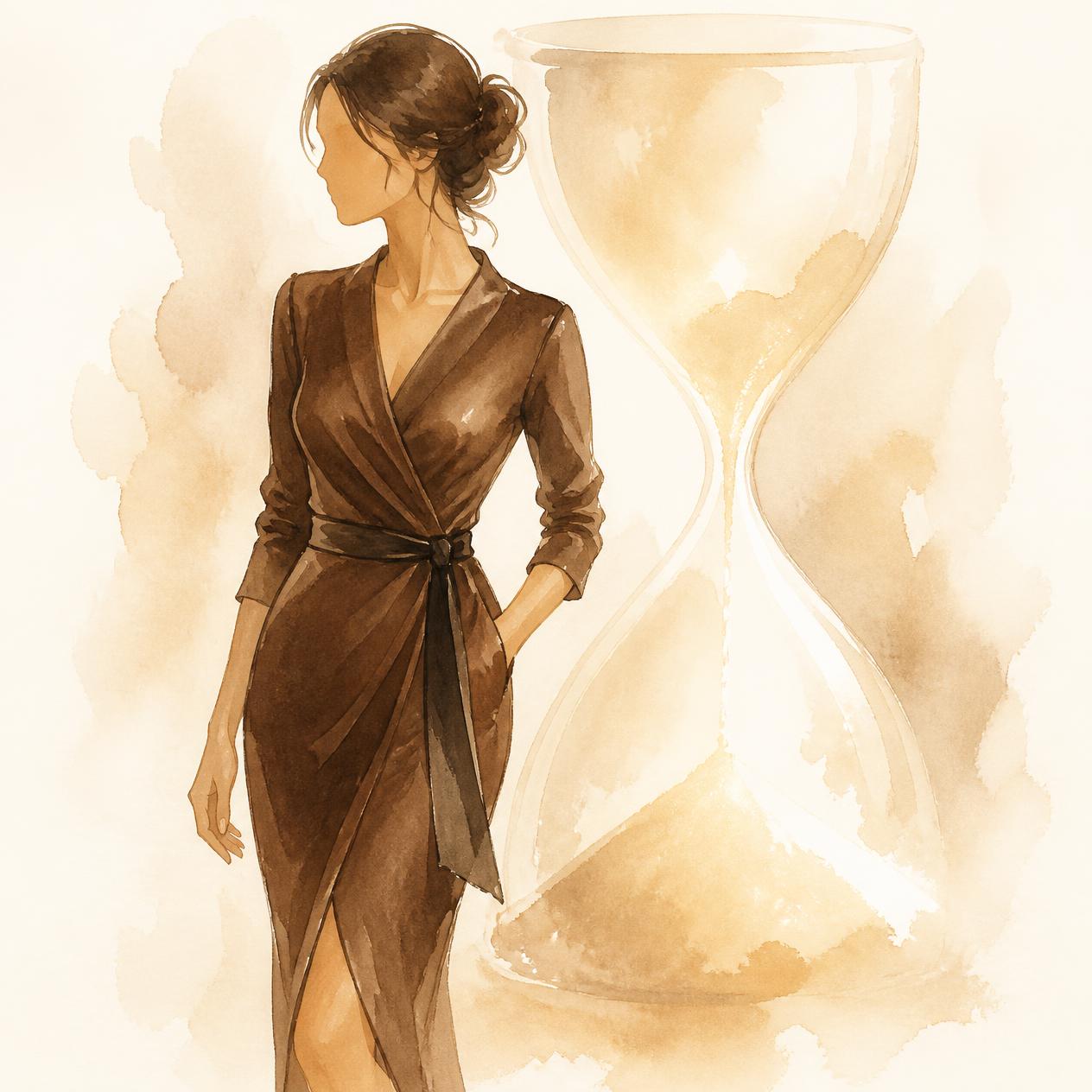 Hourglass body shape illustration