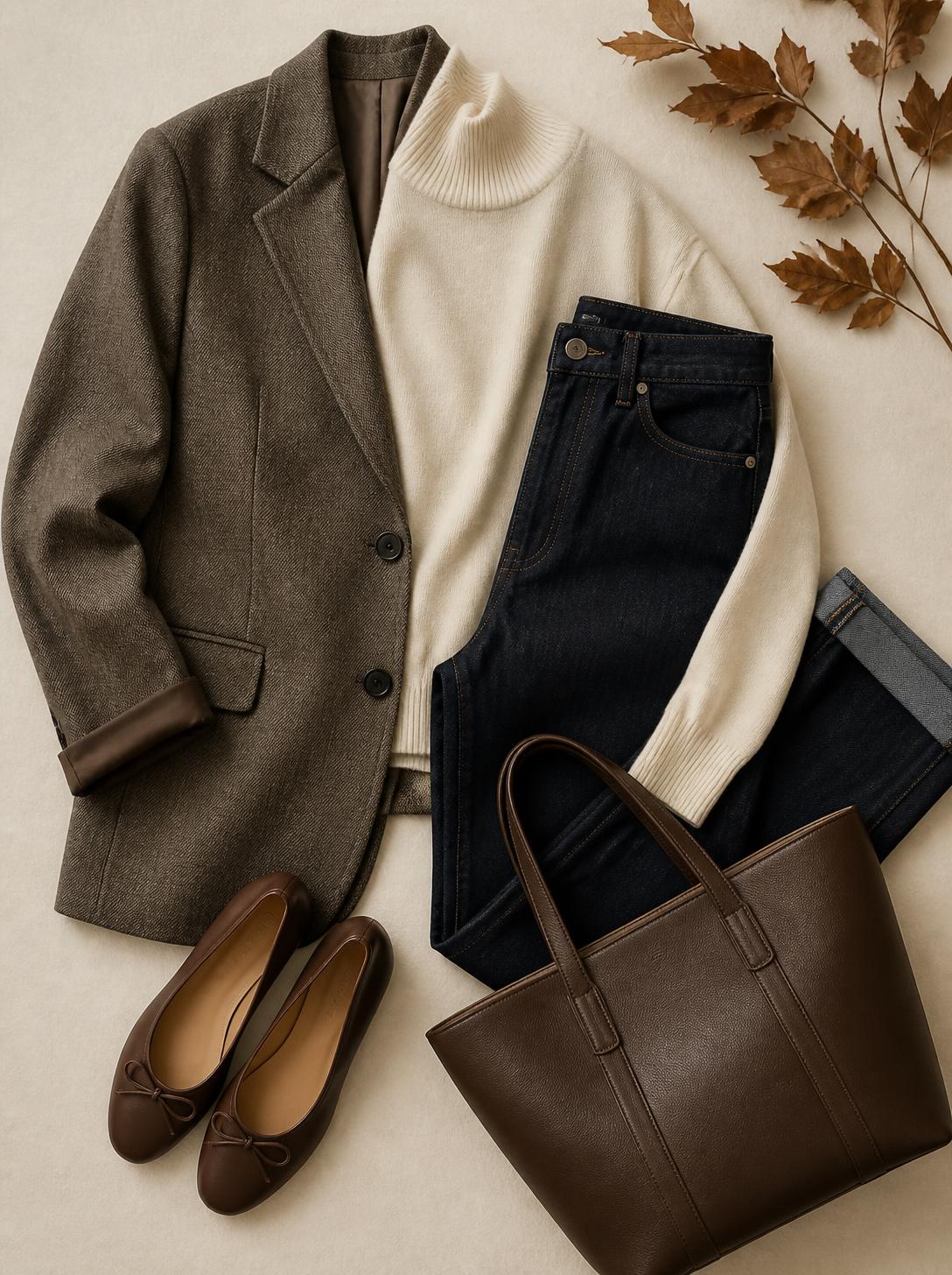 Wardrobe essentials flat-lay