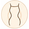 Hourglass body shape illustration showing balanced proportions