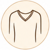 Hourglass body shape illustration showing flattering necklines