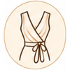 Hourglass body shape illustration showing wrap details