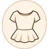 Try peplum or softly shaped silhouettes